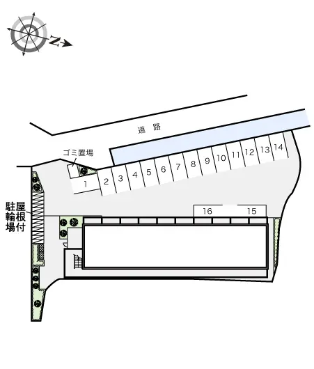 ★手数料０円★泉佐野市市場西１丁目　月極駐車場（LP）